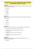 NUR6665 FINAL EXAM - QUESTIONS AND ANSWERS (Chamberlain College of Nursing)