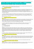 NURS 2205C EXAM  QUESTIONS WITH CORRECT ANSWERS&colon; Shock&comma;Sepsisand Multiple Organ  Dysfunction Syndrome