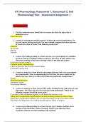 ATI Pharmacology Assessment 1&comma; Assessment 2&comma; And Pharmacology Post - Assessment Assignment 1