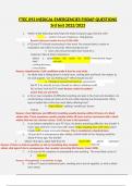  FTEC 093 MEDICAL EMERGENCIES FISDAP QUESTIONS 3rd test 2022&sol;2023 