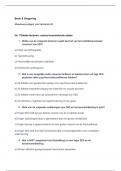 130 Multiple Choise vragen Tentamen B Brein&Omgeving + Antwoordsleutel