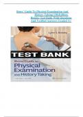 Bates’ Guide To Physical Examination And History Taking 13th Edition Bickley Test Bank With Questions And Verified Answers Graded A+