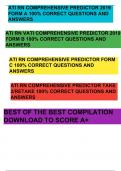 ATI RN COMPREHENSIVE PREDICTOR 2019 FORM A, B, C AND RETAKE EXAM 100% CORRECT QUESTIONS AND ANSWERS GRADED A+