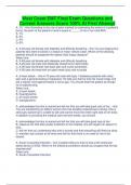 West Coast EMT Final Exam Questions and Correct Answers Score 100&percnt; At First Attempt