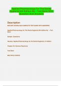 Applied Pharmacology For The Dental Hygienist 6th Edition By &ndash; Test Bank With Question And Answers