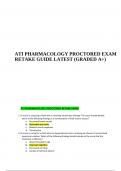 ATI Pharmacology Proctor 2019 Correct Questions And Answers&comma; ATI Pharmacology 2019 B REVISED Exam Question and Answers&comma; ATI PHARMACOLOGY 2019 B EXAM STUDY GUIDE WITH QUESTIONS & ANSWERS &lpar;VERIFIED&rpar;&comma; ATI Pharmacology Proctored Review Questions and Answers L