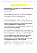 Memory Exam Questions and Answers