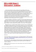 RELI-448N Week 5 Discussion&colon; Judaism