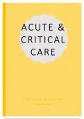 University of Leeds 4th Year Acute & Critical Care Revision Notes (ACC)