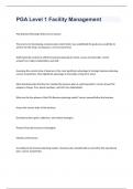 PGA Level 1 Facility Management exam 2023 with 100&percnt; correct answers