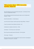TSA practice Quiz&period; 100&percnt; Accurate&period;  Verified&period; Rated A&plus;