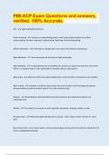 PMI-ACP Exam Questions and answers&comma; verified&period; 100&percnt; Accurate&period;