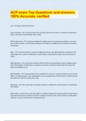 ACP exam Top Questions and answers&comma; 100&percnt; Accurate&comma; verified