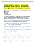 Med Surg 3 Exam 2&colon; &lpar;Acute Intracranial Problems&comma; stroke&comma; seizures&comma; Degenerative Neuro problems&comma; Dementia&comma; and Delirium&rpar;