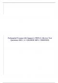 Prehospital Trauma Life Support &lpar; PHTLS &rpar; Review Test Questions 2023 &lpar; A&plus; GRADED 100&percnt; VERIFIED&rpar;