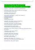 Vocabulary for IELTS-advanced Questions with complete solution 2023