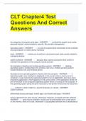 CLT Chapter4 Test Questions And Correct Answers 