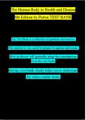 Test Bank For The Human Body in Health and Disease 8th Edition Chapters 1-25 Download To Score A&plus;