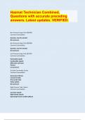 Hazmat Technician Combined&comma; Questions with accurate preceding answers&period; Latest updates&period; VERIFIED&period;