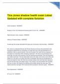 Tina Jones shadow health exam Latest Updated with complete Solution