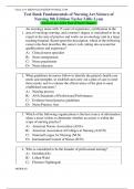 Test Bank Fundamentals of Nursing Art Science of Nursing 8th Edition Taylor Lillis Lynn