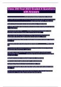 Class 200 final 2023 Graded A Questions with Answers