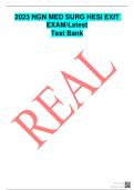 2023 NGN MED SURG HESI EXIT  EXAM&sol;Latest Test Bank
