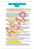 2023 &lbrack;NGN&rsqb; HESI Exit Exam