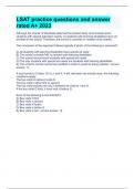 LSAT practice questions and answer rated A&plus; 2023