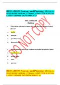 HESI A2HESI Anatomy and Physiology (2) Q & As  BEST HESI EXAM SOLUTION GUARANTEED SUCCESS  LATEST UPDATE 2023 GRADED A+