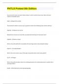 PHTLS Pretest 8th Edition&vert; Questions with 100&percnt; correct Answers &vert; Verified