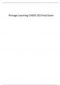 2022 Portage Learning CHEM 103 FINAL EXAMS & MODULE 1 - MODULE 6 EXAMS COMPLETE