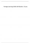 Portage Learning CHEM 104 Module 1 Exam