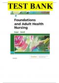 TEST BANK FOR FOUNDATIONS AND ADULT HEALTH NURSING, 8TH EDITION BY KIM COOPER AND KELLY GOSNELL NEW LATEST UPDATE 