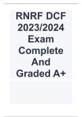 RNRF DCF 2023/2024 Exam Complete And Graded A+