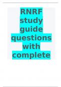 DCF RNRF study guide questions with complete solution 2023/2024