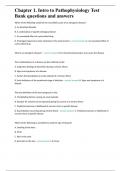Chapter 1. Intro to Pathophysiology Test Bank questions and answers 