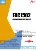 FAC1502 Assignment 3 (SOLUTIONS) Semester 1 2023