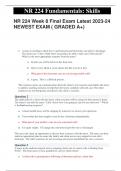 NR 224 Week 8 Final Exam Latest 2023-24 NEWEST EXAM ( GRADED A+)