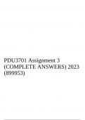PDU3701 Assignment 3 (COMPLETE ANSWERS) 2023 (899953)