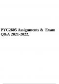 PYC2605 Assignments & Exam Q&A 2021-2022&period;