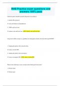 RHS Practice exam questions and answers 100% pass