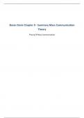 Chapter 9 Summary mass communication theory