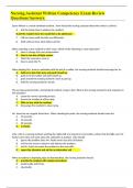 Nursing Assistant Written Competency Exam Review Questions/Answers.