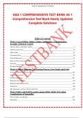 A&E 1 COMPREHENSIVE TEST BANK AE 1  Comprehensive Test Bank Newly Updated  Complete Solutions
