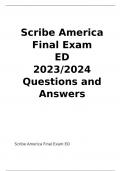  Scribe America Final Exam  ED  2023/2024 Questions and Answers