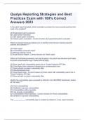 Qualys Reporting Strategies and Best Practices Exam with 100&percnt; Correct Answers 2023