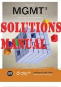 SOLUTIONS MANUAL for MGMT_Principles of Management. 11th Edition by Chuck Williams. ISBN 9781337671811. (Complete Download)
