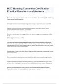 HUD Exam 2023 Correct Questions and Answers 100&percnt; Rated&comma; HUD Certification Questions and Answers &lpar;100&percnt;Correct&rpar;&comma; HUD Certification Exam 2023 with 100&percnt;Correct Answers & HUD Housing Counselor Certification Practice Questions and Answers&period;