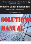 SOLUTIONS MANUAL for Modern Labor Economics Theory and Public Policy 14th edition by Ehrenberg, Smith, Hallock. (All 16 Chapters + Review Quetions)